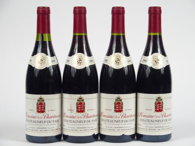 4 BOUTEILLES CHATEAUNEUF DU PAPE 'DOMAINE DE LA CHARTREUSE' - 1991