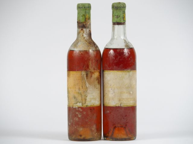 2 BOUTEILLES CHÂTEAU GILETTE CC SAUTERNES - 1954 - MEP/EF/EA/BS