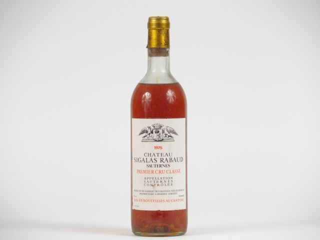 1 BOUTEILLE CHÂTEAU SIGALAS RABAUD 1er CC SAUTERNES - 1975 - HEP