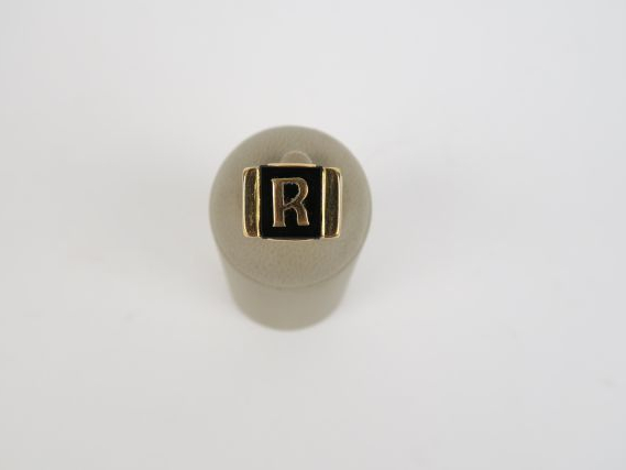 Chevalière or et émail. 8g tel