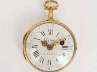 Montre de gousset de style Louis XVI en or signée l'Epine à Paris. 52 