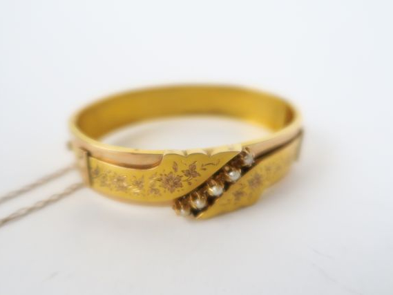 Bracelet Napoléon III en or et perles