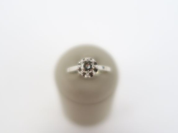 CC-Solitaire de 0,85 cts environ, monture or blanc et platine