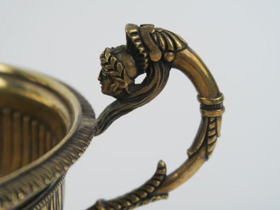 Déjeuner et son présentoir Empire en vermeil, à décor de godrons et de