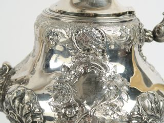 Service à café et à thé Napoléon III quatre pièces de style Louis XV e