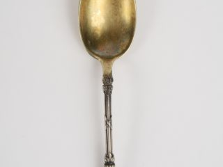 12 cuillères à café Napoléon III de style Louis XVI en vermeil et arge