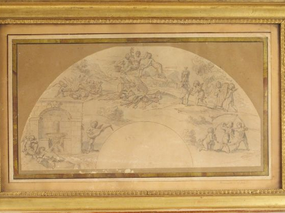 Raymond de LAFAGE (attribué à) "Etude de putti et de personnages mytho