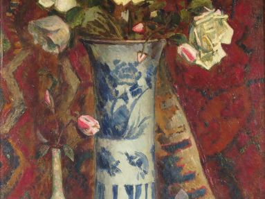 Georges Daniel de MONFREID "Nature morte". Huile sur panneau. Monogram