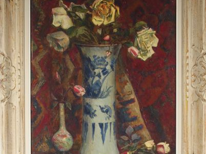 Georges Daniel de MONFREID "Nature morte". Huile sur panneau. Monogram