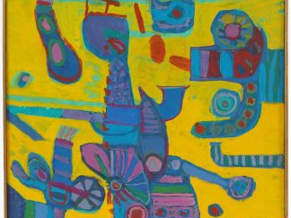 GAMARRA. "Composition abstraite". Huile sur toile, Signée en bas à gau