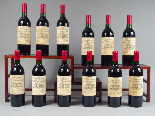 12 BOUTEILLES CHÂTEAU HAUT MARBUZET CBE ST ESTEPHE - 1991 - 1 BG/ET