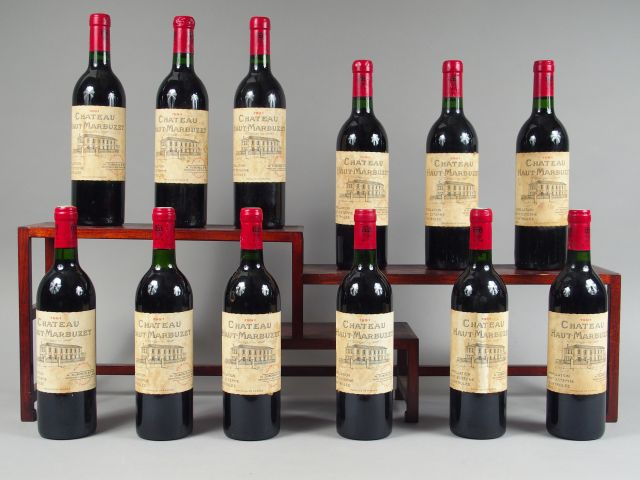 12 BOUTEILLES CHÂTEAU HAUT MARBUZET CBE ST ESTEPHE - 1991 - 1 LB/ET