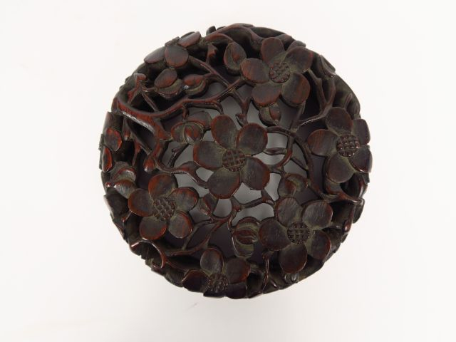 Pot à gingembre en porcelaine blanc bleu à décor d'échassier, de marti