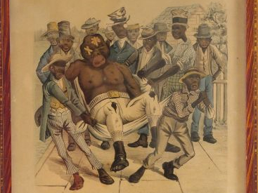 WORTH. Suite de trois lithogaphies en couleur "De fust knock-down", "D