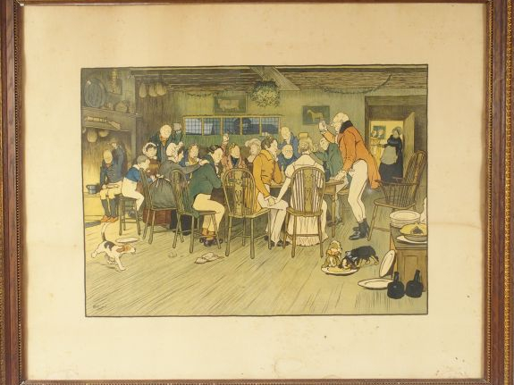 Cecil ALDIN. Paire de lithographies anglaises en couleurs.