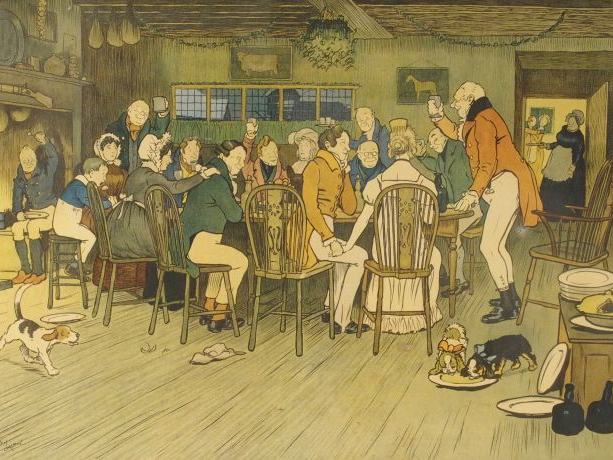 Cecil ALDIN. Paire de lithographies anglaises en couleurs.