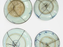 Lot de porcelaines de Hue (égrenures et accidents)