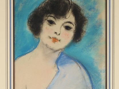 Charles CAMOIN "Portrait de femme". Pastel, signé en bas à droite.  22