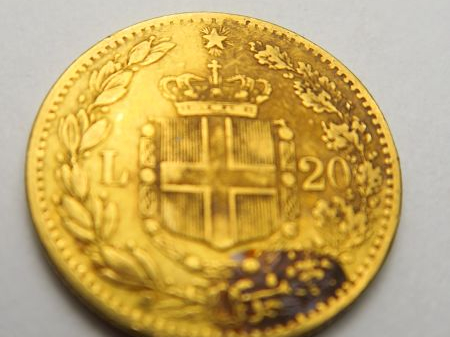 1 pièce de 20 Lires or, 1882. Frais acheteurs : 5 % HT