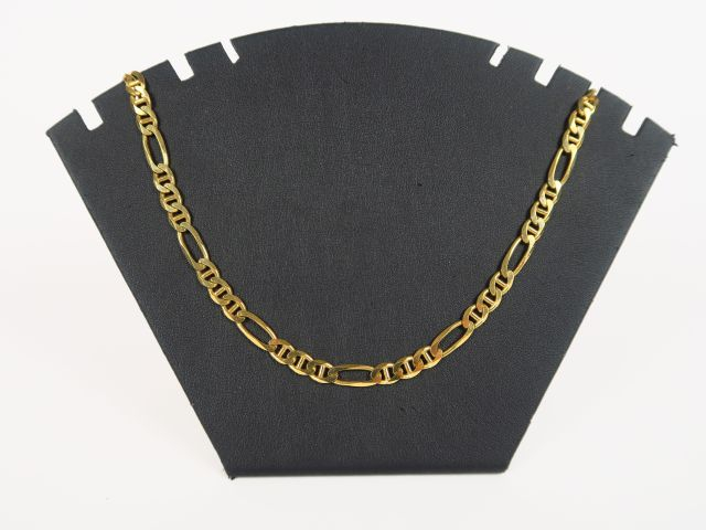 Collier maille gourmette en or. Poids : 36.4 g