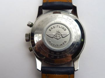 BREITLING. Montre en acier, modèle Navitimer. Bracelet d'origine (manq