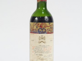 Vente aux enchères 1 BOUTEILLE CHÂTEAU MOUTON ROTHSCHILD 1er GCC PAUILLAC - 1968 - BEP/CA