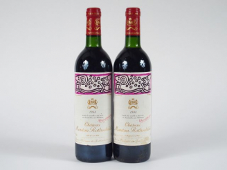 Vente aux enchères 2 BOUTEILLES MOUTON ROTHSCHILD 1er GCC PAUILLAC - 1988 - BG
