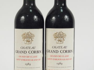 2 BOUTEILLES CHÂTEAU GRAND CORBIN GCC ST EMILION - 1989