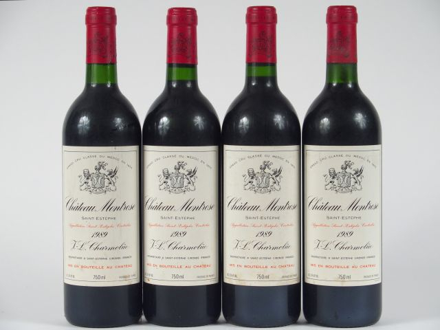 4 BOUTEILLES CHÂTEAU MONTROSE GCC ST ESTEPHE - 1989