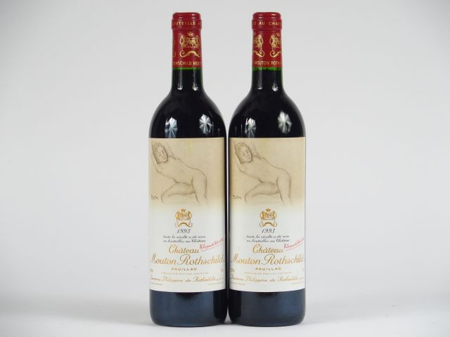 2 BOUTEILLES CHÂTEAU MOUTON ROTHSCHILD 1er GCC PAUILLAC - 1993