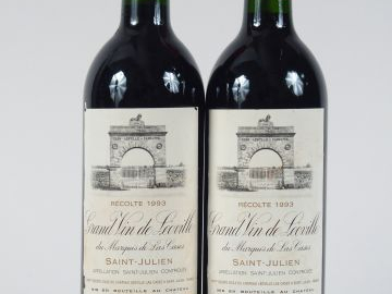 2 BOUTEILLES CHÂTEAU LEOVILLE LAS CASES GCC ST JULIEN - 1993