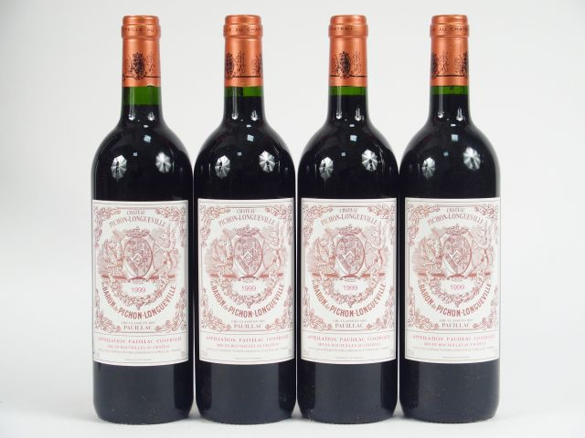 4 BOUTEILLES CHÂTEAU PICHON LONGUEVILLE BARON GCC PAUILLAC - 1999