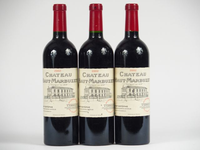 3 BOUTEILLES CHÂTEAU HAUT MARBUZET CB ST ESTEPHE - 2002