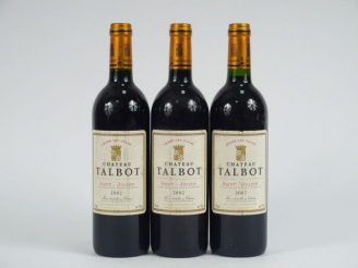 Vente aux enchères 3 BOUTEILLES CHÂTEAU TALBOT GCC ST JULIEN - 2002 - ETLF