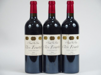 Vente aux enchères 3 BOUTEILLES CLOS FOURTET 1er GCC ST EMILION - 2004 - ETLS