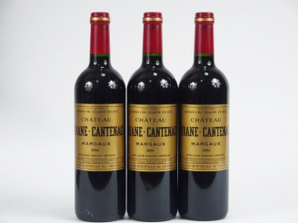 Vente aux enchères 3 BOUTEILLES CHÂTEAU BRANE CANTENAC GCC MARGAUX - 2004