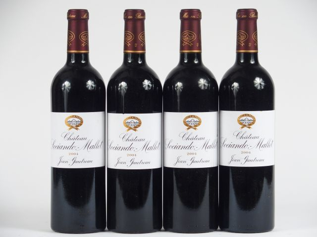 4 BOUTEILLES CHÂTEAU SOCIANDO MALLET HAUT MEDOC - 2004
