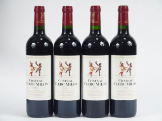 Vente aux enchères 4 BOUTEILLES CHÂTEAU CLERC MILON GCC PAUILLAC - 2005