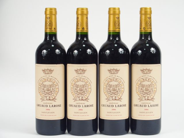 4 BOUTEILLES CHÂTEAU GRUAUD LAROSE GCC ST JULIEN - 2006