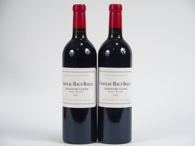2 BOUTEILLES CHÂTEAU HAUT BAILLY GCC GRAVES - 2007