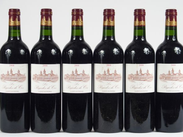 6 BOUTEILLES LES PAGODES DE COS ST ESTEPHE - 2008  - 1 ELS