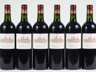 Vente aux enchères 6 BOUTEILLES LES PAGODES DE COS ST ESTEPHE - 2008  - 1 ELS