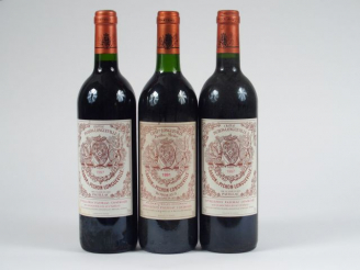 Vente aux enchères 3 BOUTEILLES CHÂTEAU PICHON LONGUEVILLE BARON GCC PAUILLAC : 1 de 1991