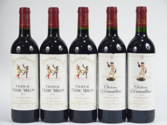 Vente aux enchères 5 BOUTEILLES GCC PAUILLAC : 3 CHÂTEAU CLERC MILON 2002 - 2 CHÂTEAU D'A
