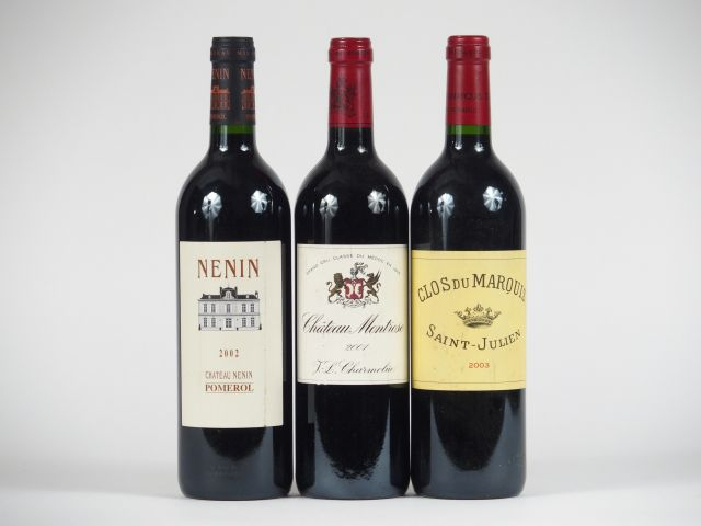3 BOUTEILLES : 1 CHÂTEAU MONTROSE GCC ST ESTEPHE 2001 ELA - 1 CHÂTEAU 