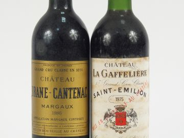 2 BOUTEILLES : 1 CHÂTEAU BRANE CANTENAC GCC MARGAUX 1986 - 1 CHÂTEAU L