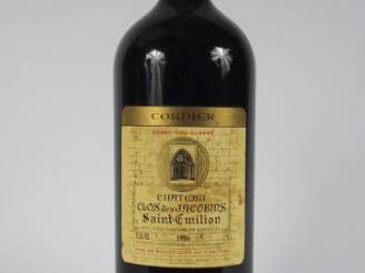 Vente aux enchères 1 IMPERIALE CHÂTEAU CLOS DES JACOBINS ST EMILION GCC - 1986 - ELT - CB