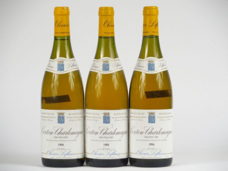Vente aux enchères 3 BOUTEILLES CORTON CHARLEMAGNE GC O. LEFLAIVE - 1994