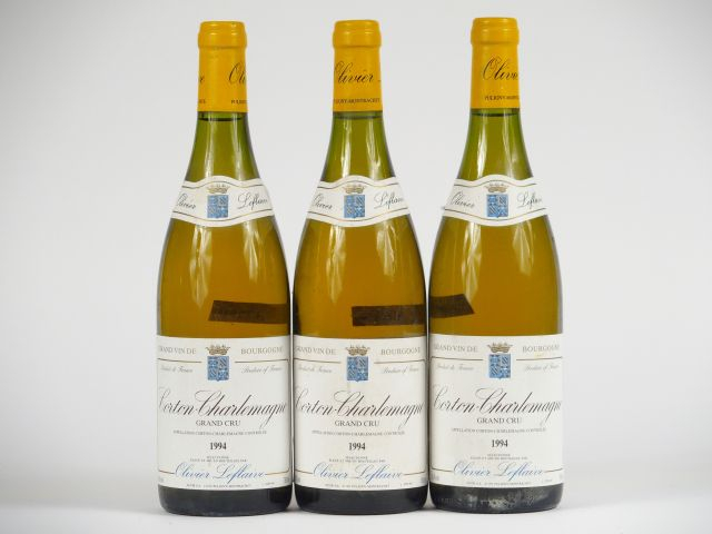3 BOUTEILLES CORTON CHARLEMAGNE GC O. LEFLAIVE - 1994
