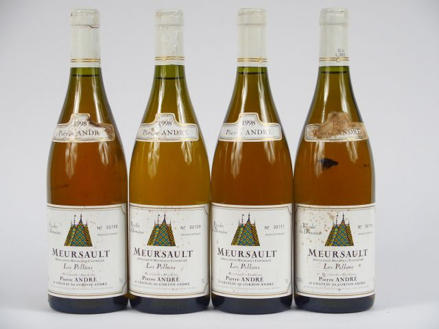 4 BOUTEILLES MEURSAULT 'LES PELLANS' P. ANDRE - 1998 - 2 COLL T